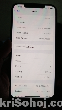I phone 12pro max 128